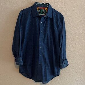 Robert Graham Blue Button-Up Shirt